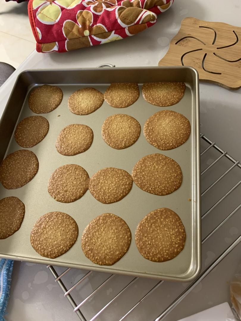 芝麻薄脆蛋白饼干