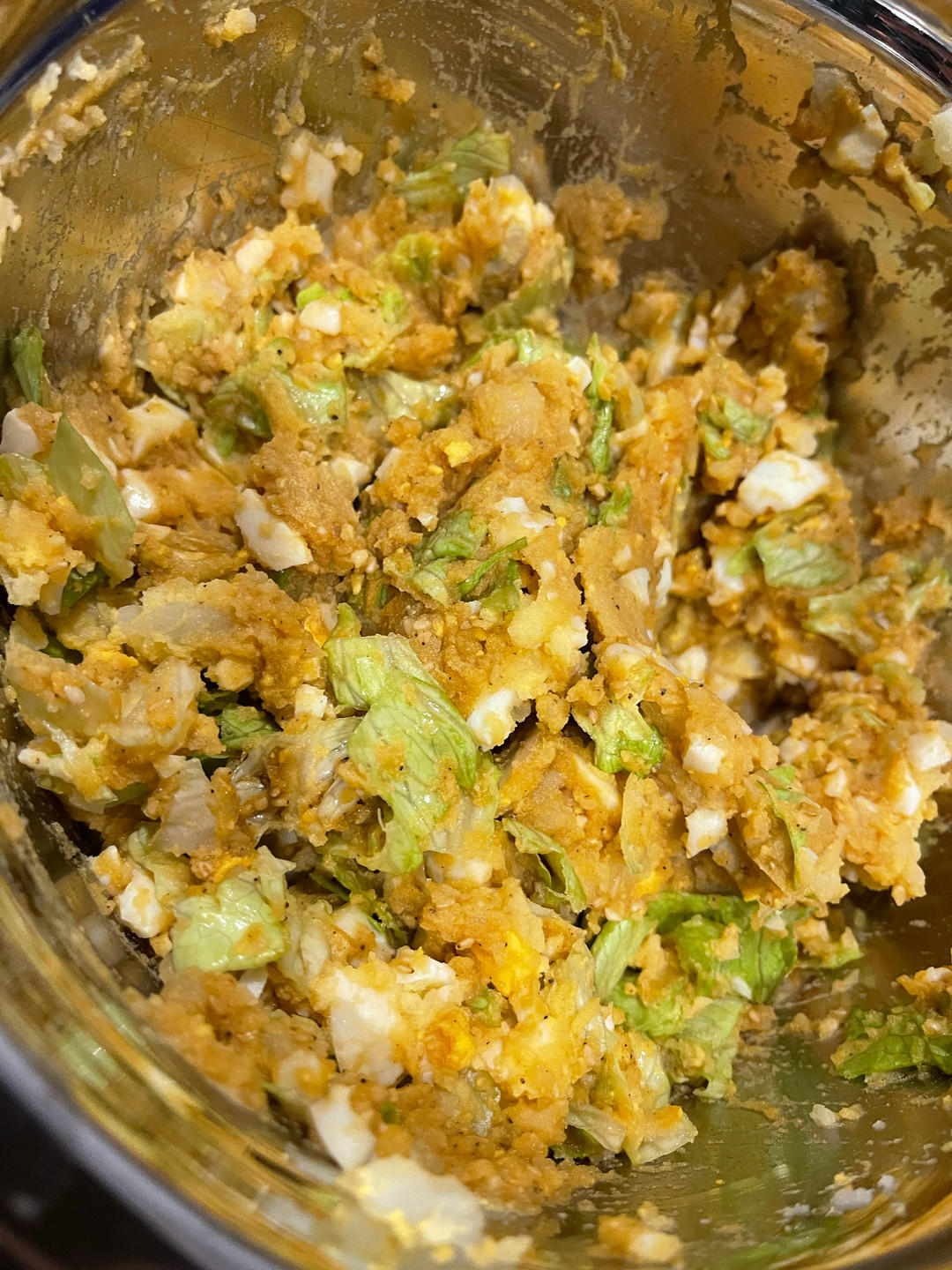 鸡蛋生菜土豆泥的做法