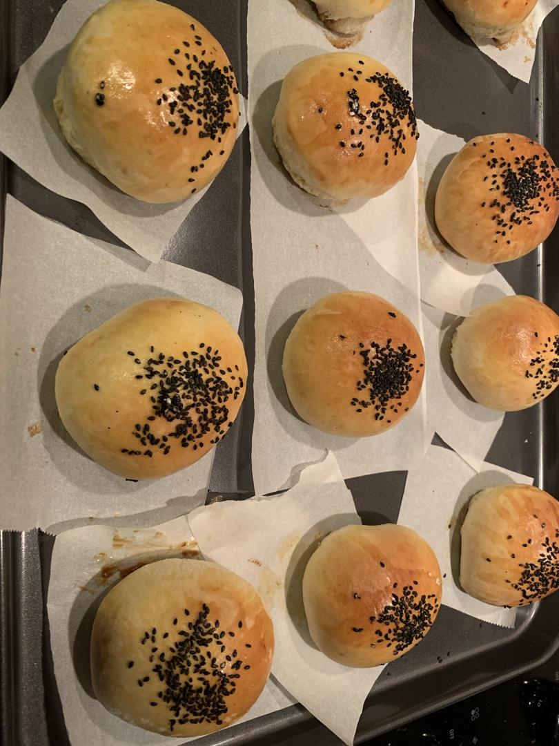 芝麻豆沙面包卷（汤种法）