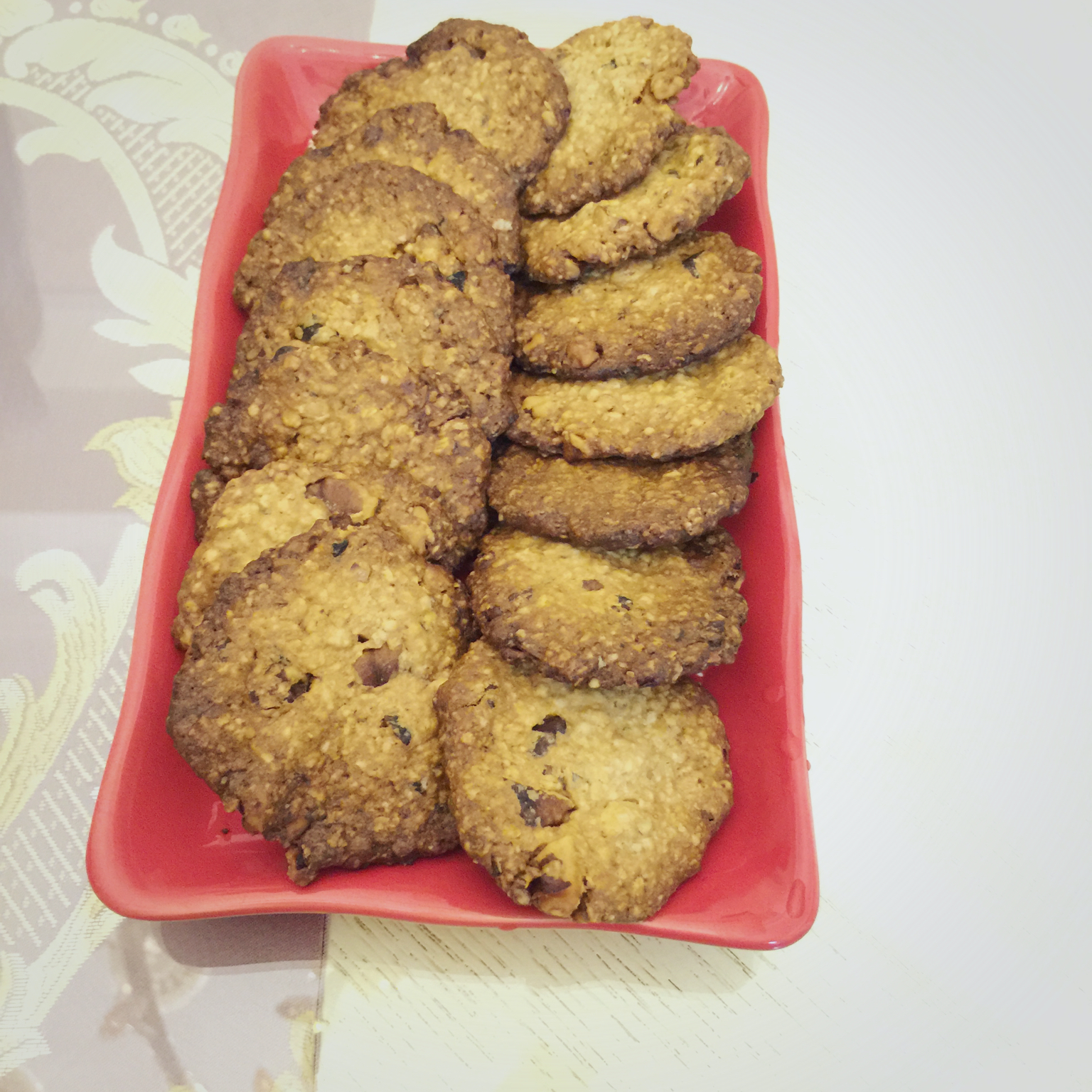 香喷喷的燕麦花生饼