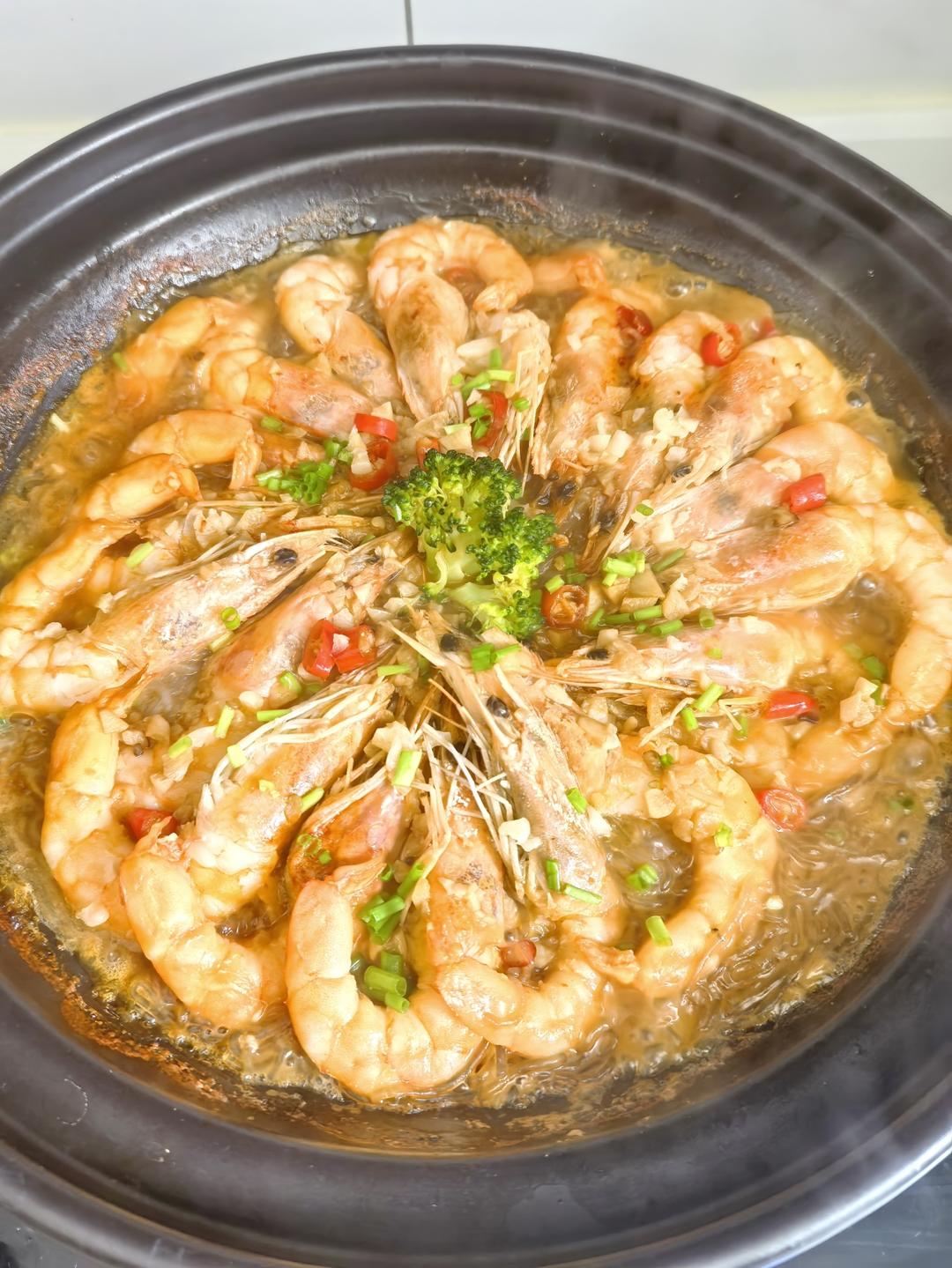 蒜蓉粉丝虾煲