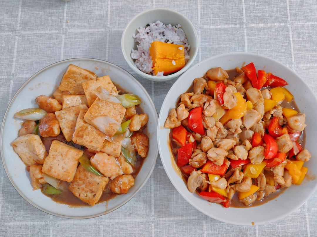 葱烧豆腐
