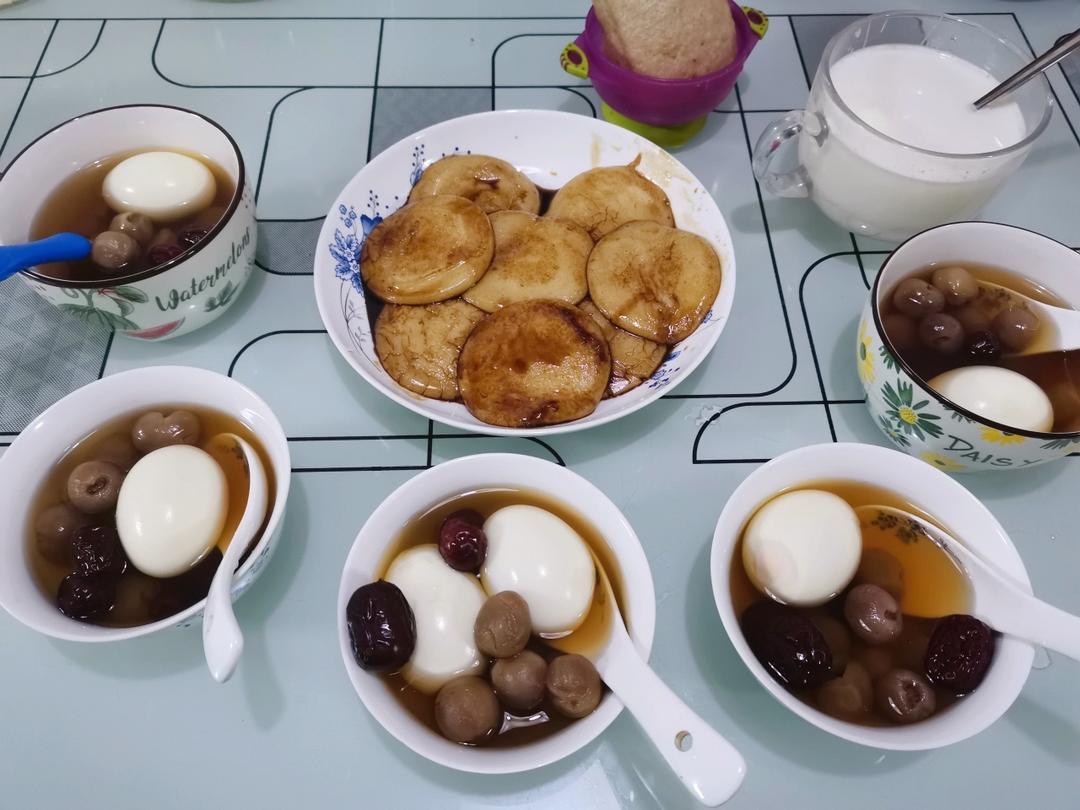 红枣桂圆煮鸡蛋