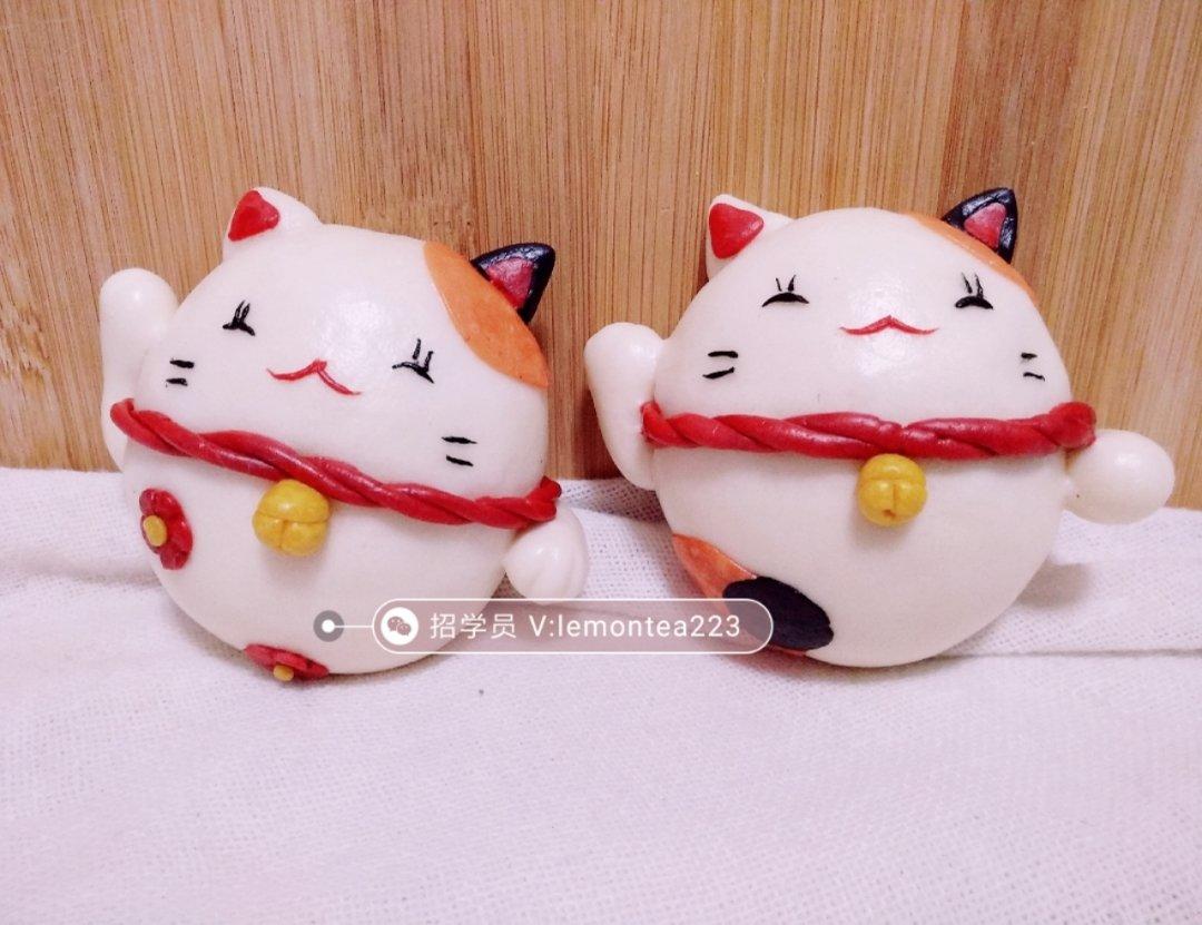 招财猫卡通包造型馒头