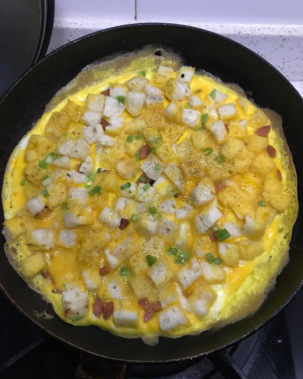 快手早餐新吃法:馒头摊鸡蛋