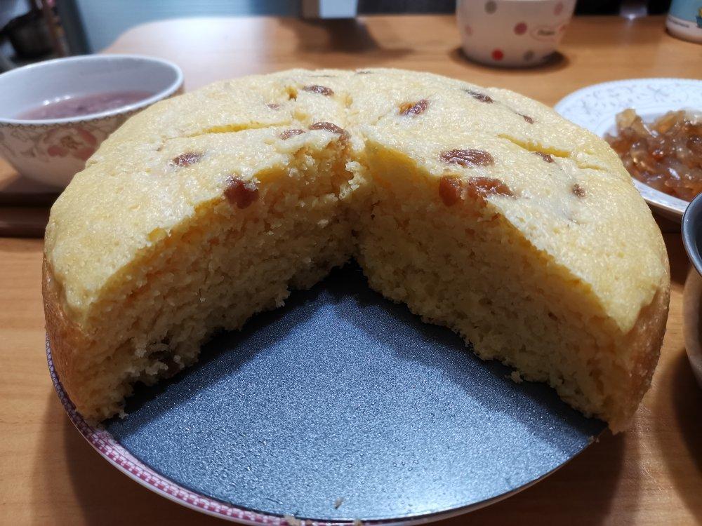玉米面鸡蛋发糕（零失败）