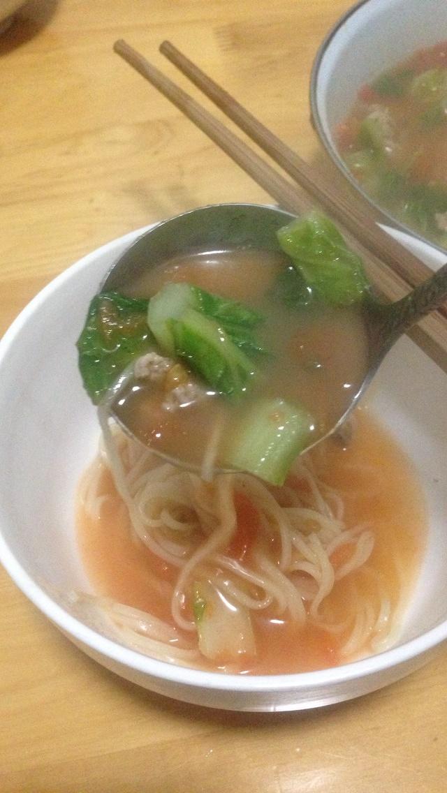 番茄肉丝白菜面