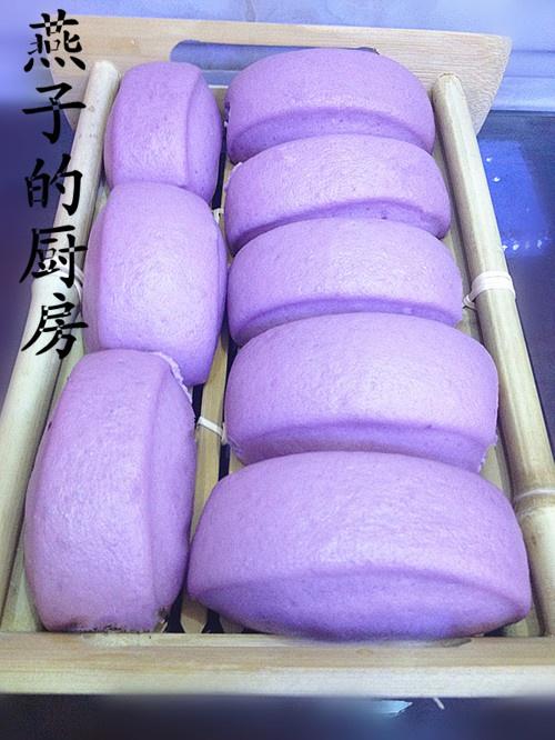 紫薯馒头--只需一次发酵的做法