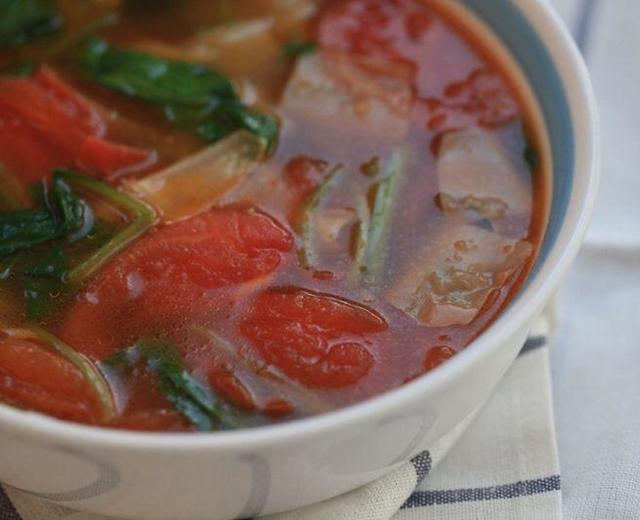 番茄豆皮汤的做法