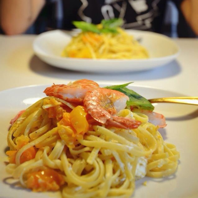 鲜虾番茄意大利面