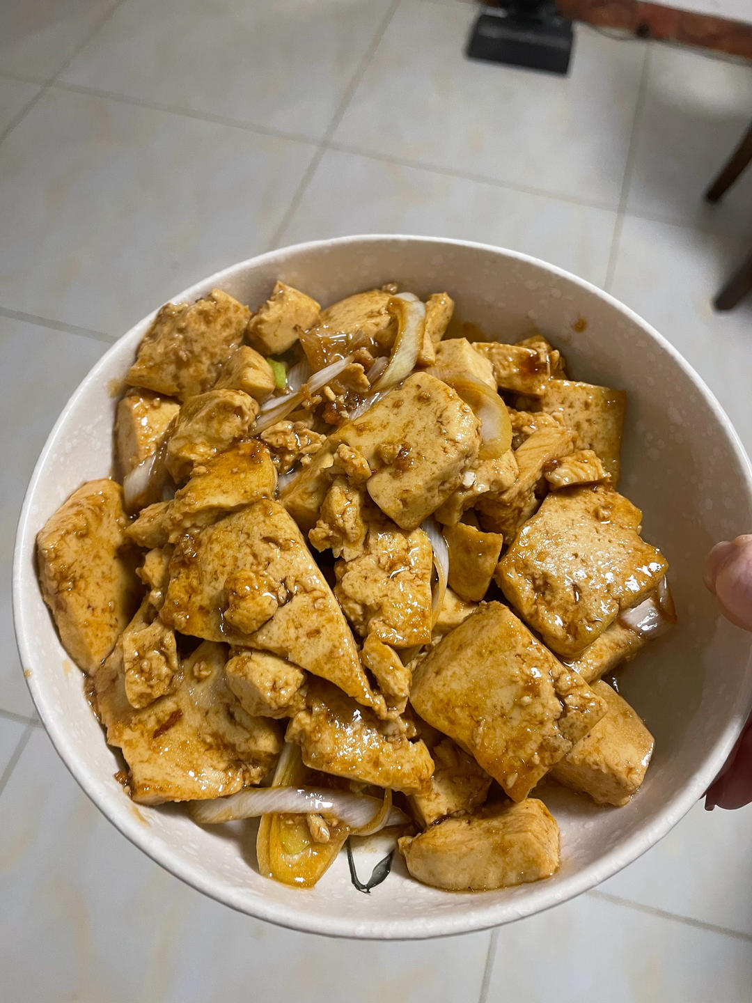 家常葱烧豆腐