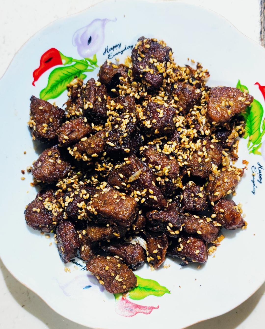 孜然牛肉粒