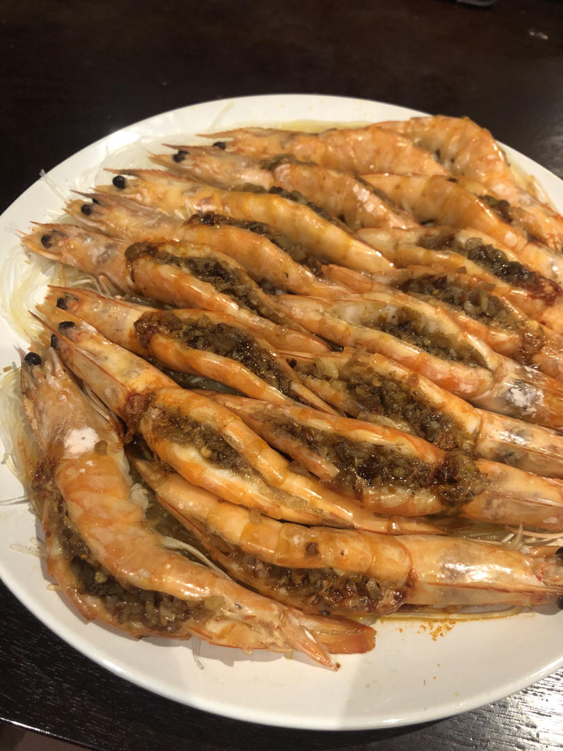 0失败的蒜茸酱粉丝蒸虾🦐🦐🦐（蒜茸酱衍生菜谱）