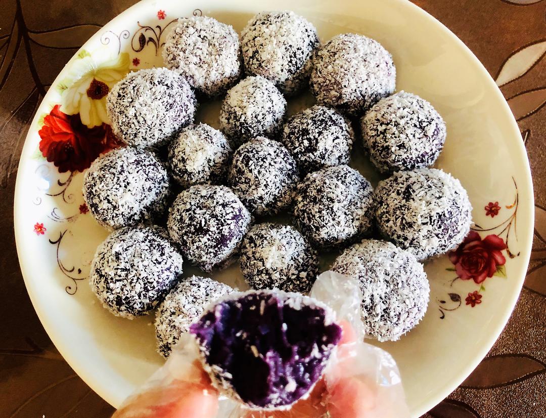 紫薯糯米糍（超简单）