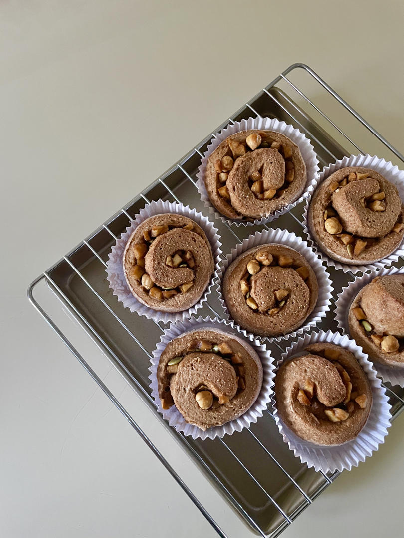 全麦低糖•苹果酱肉桂卷