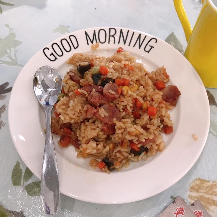 懒人必备～电饭煲腊肠焖饭