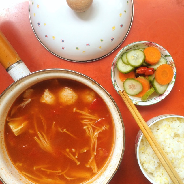 番茄锅酸汤龙利鱼