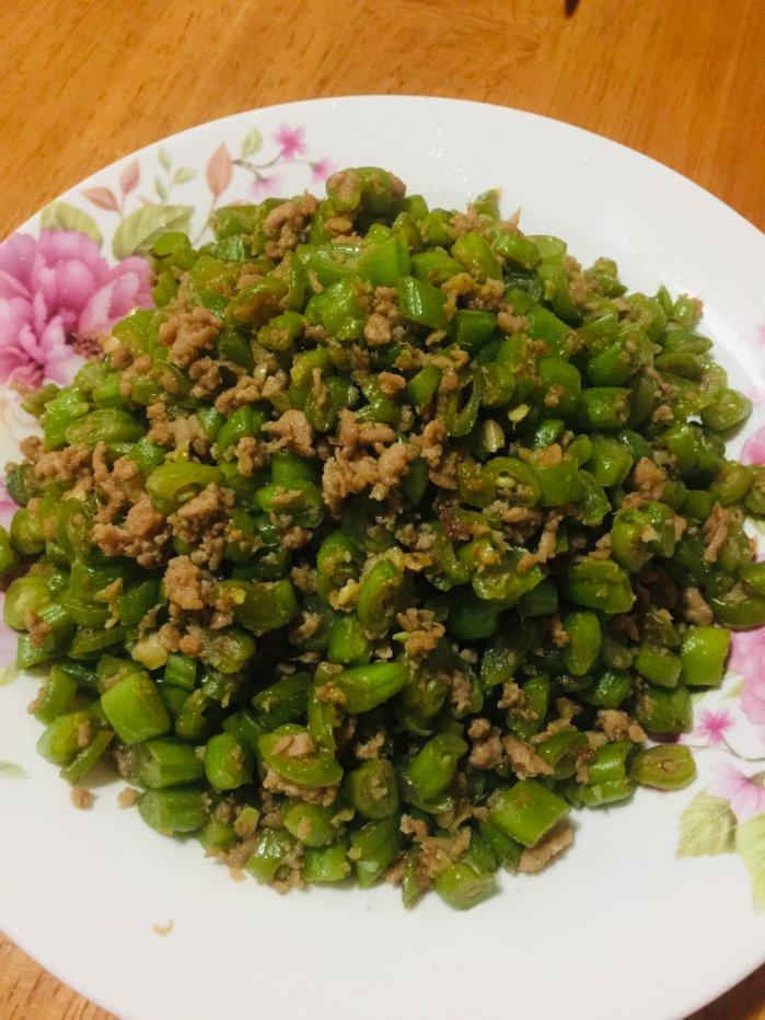 肉沫豆角下饭菜