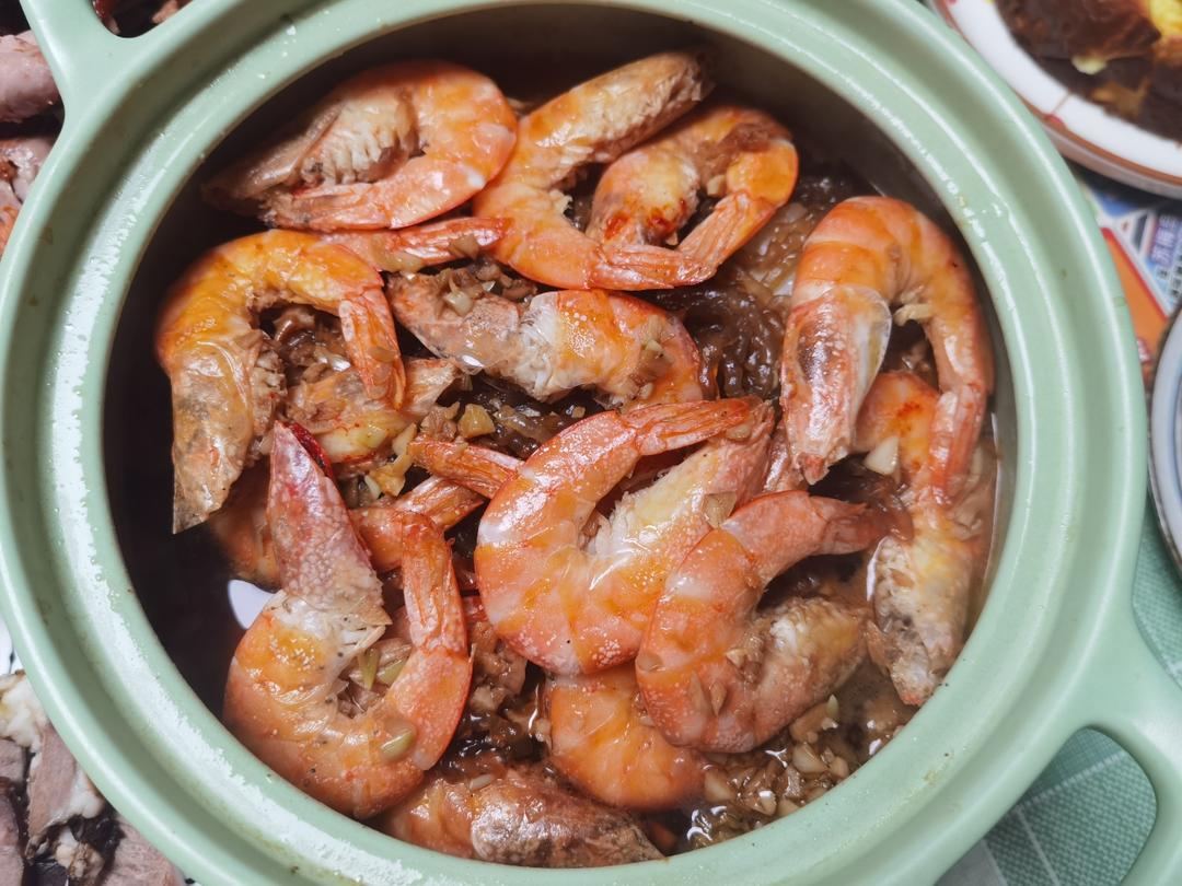 超好吃又简单娃娃菜粉丝虾煲