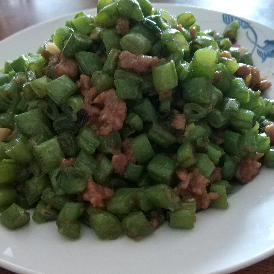 肉沫豆角下饭菜