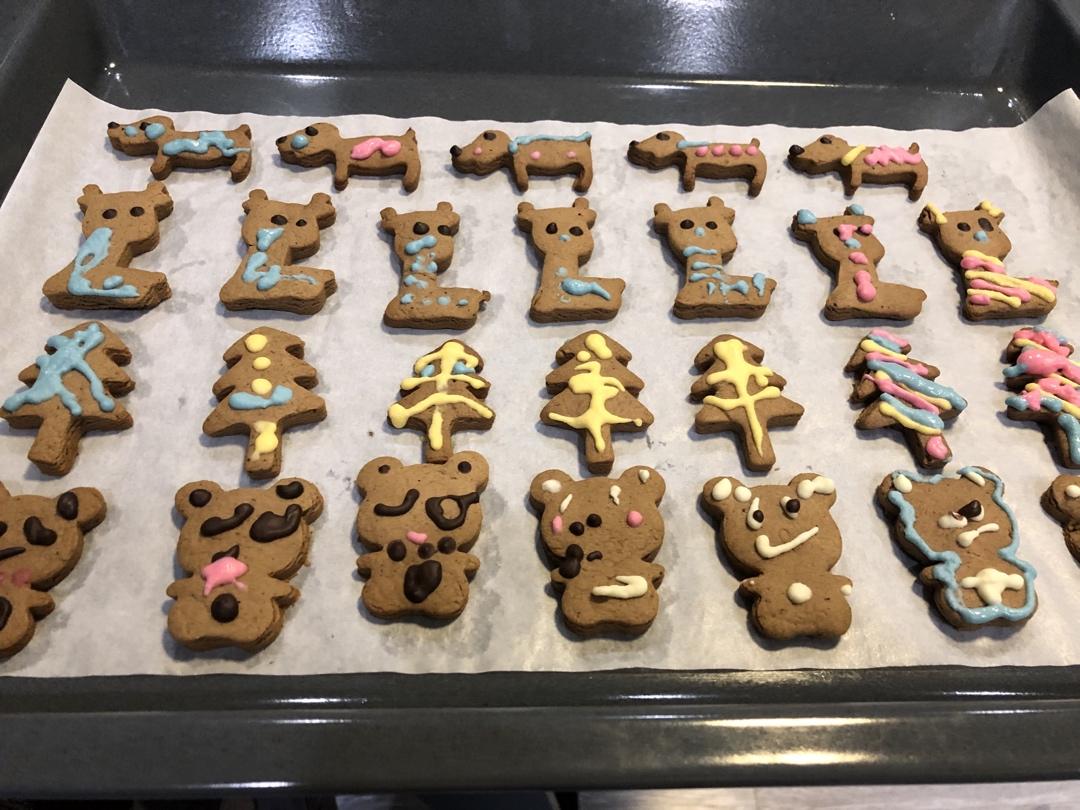 圣诞姜饼翻糖糖霜饼干底胚（超平整）