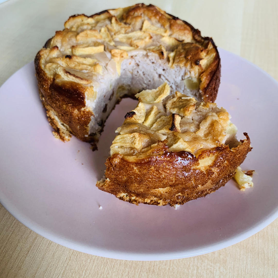 零失败苹果蛋糕🍰无糖不打发💗健康低脂松软可口