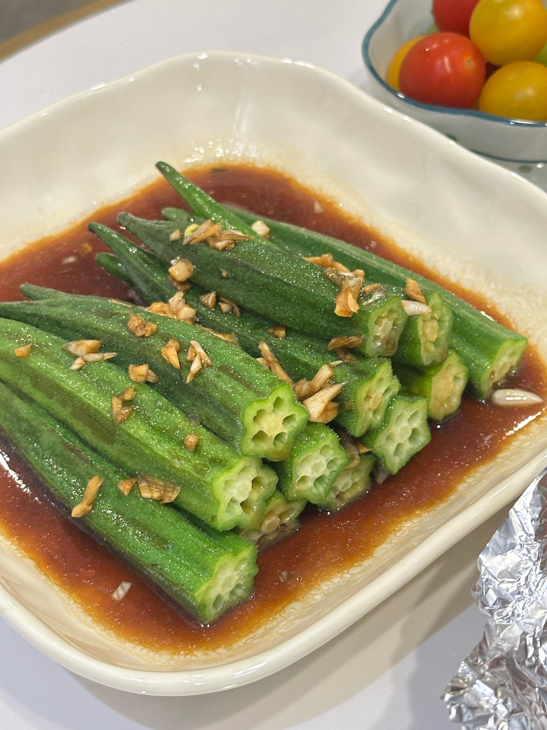 蒜蓉秋葵——万能汁