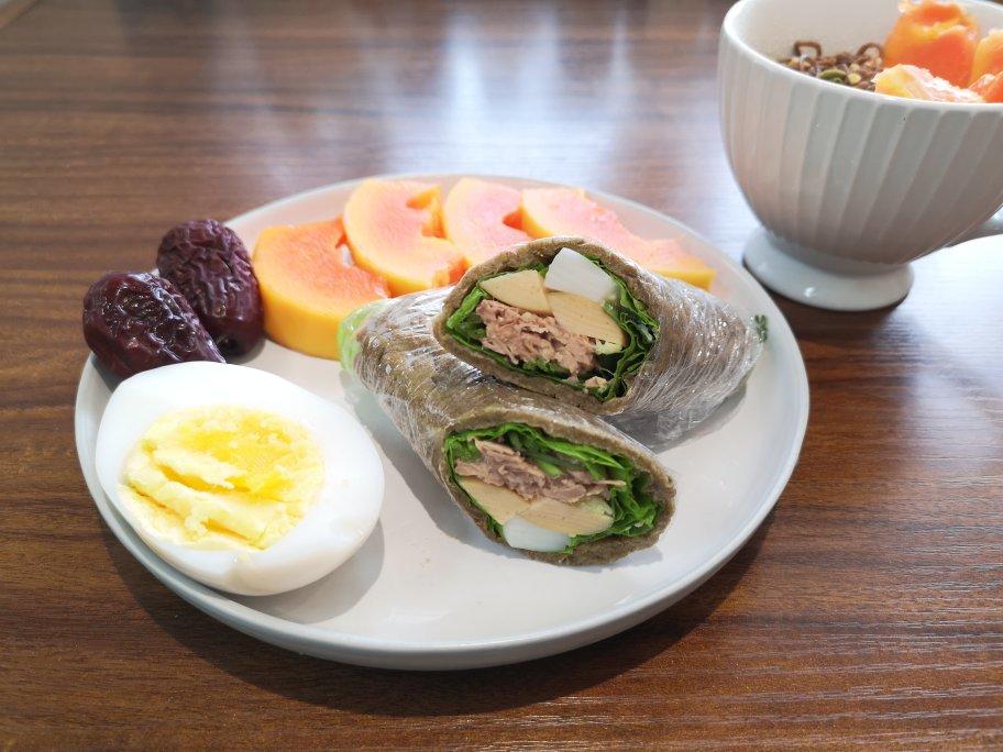 全麦煎饼卷一切