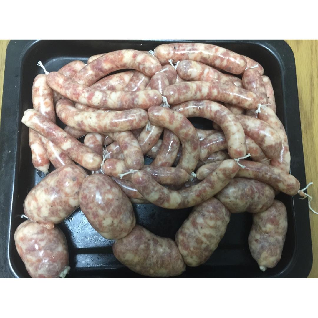 自制黑椒风味脆皮肠--多图详解手工灌肠