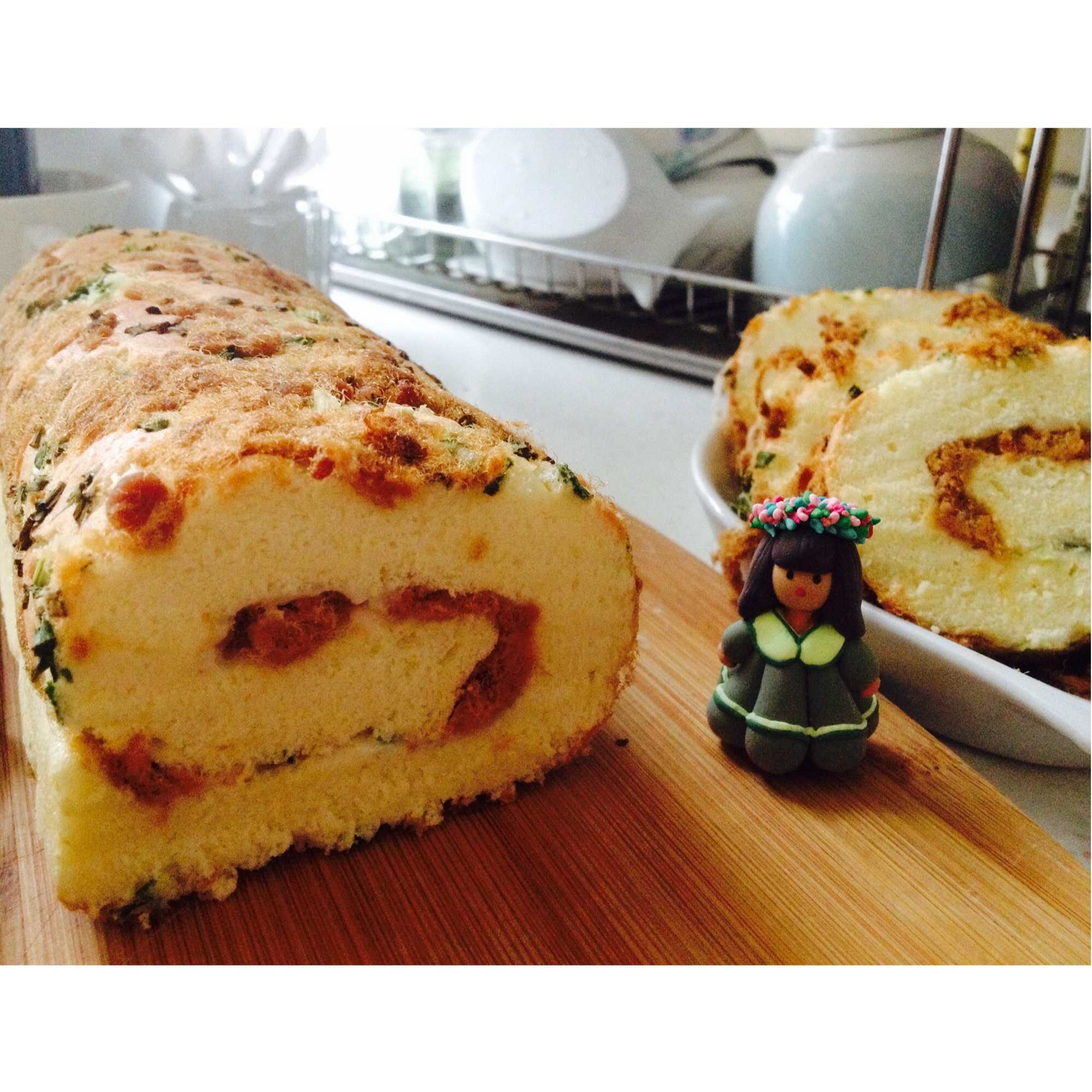 香葱肉松蛋糕卷