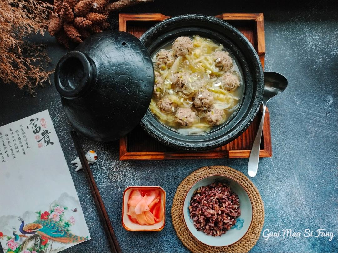 白菜汆肉丸