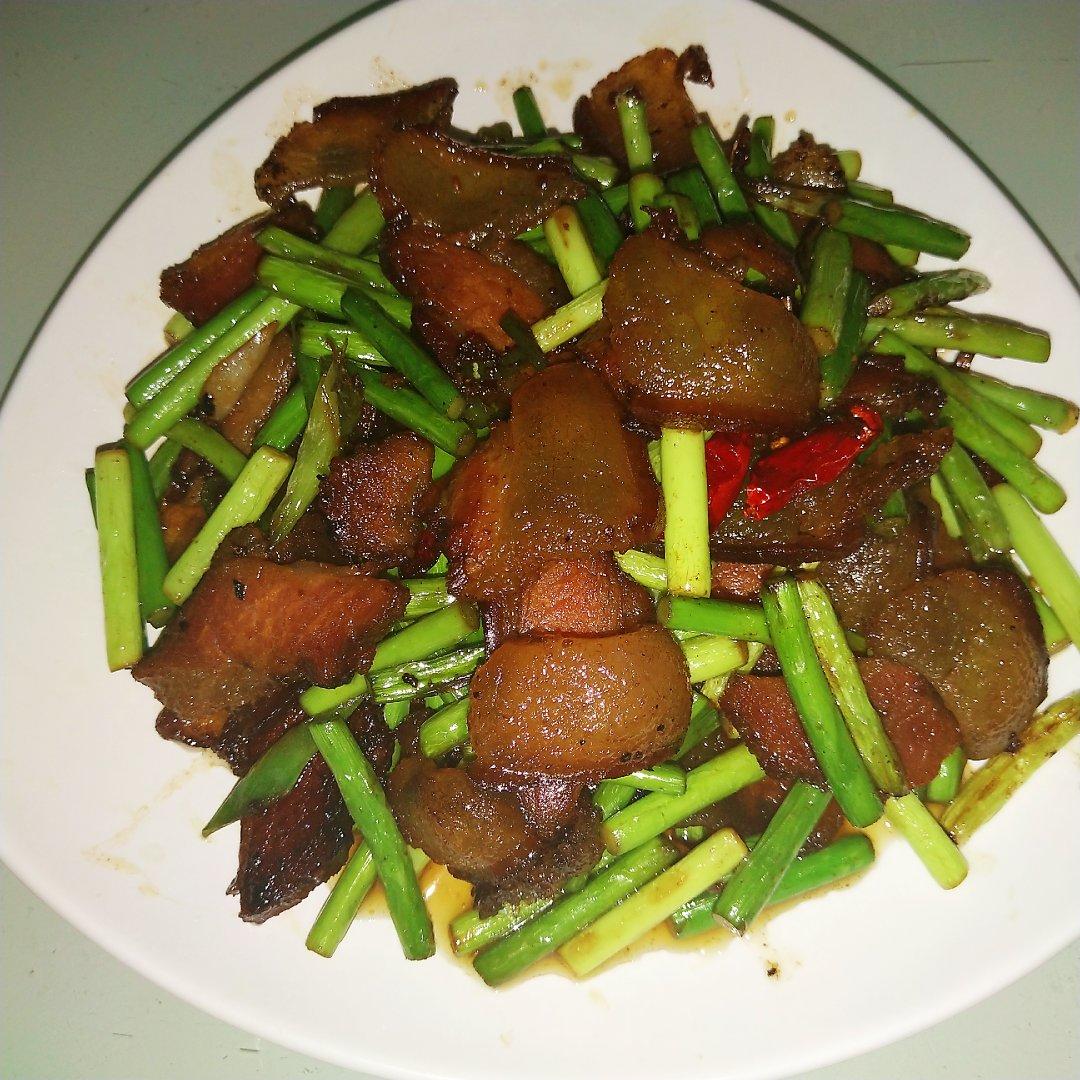 蒜苔炒腊肉