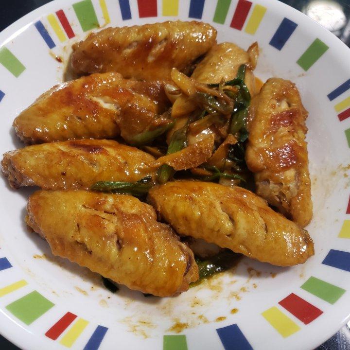 煎鸡翅中