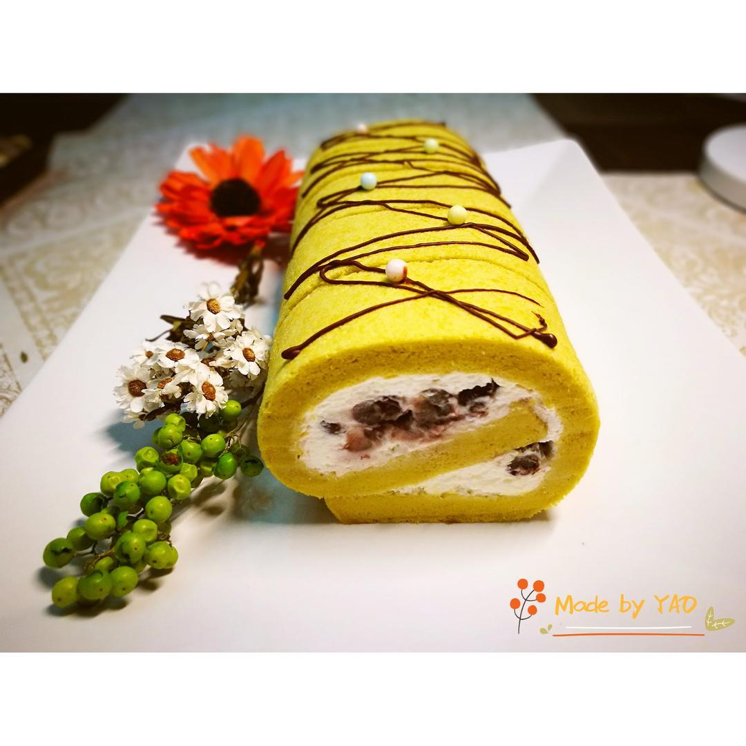 抹茶红豆蛋糕卷
