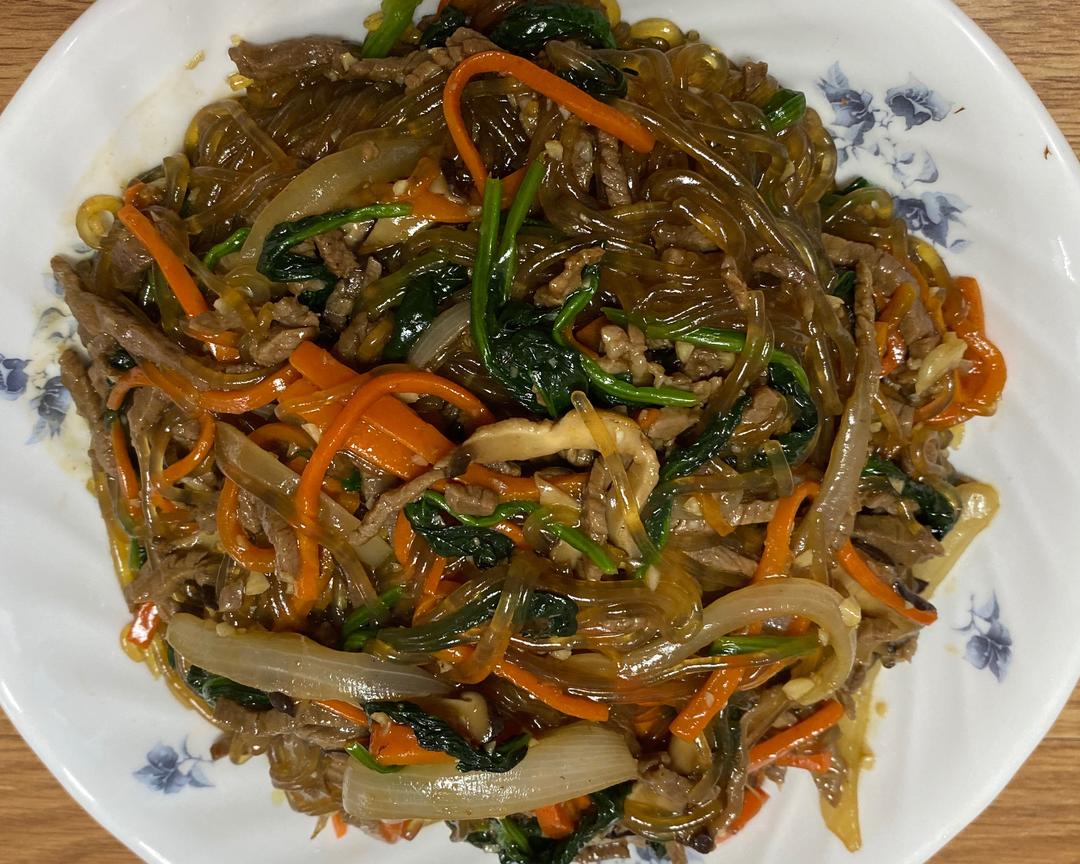 韩式炒粉(杂菜）的做法