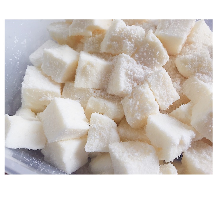 椰丝牛奶小方糕
