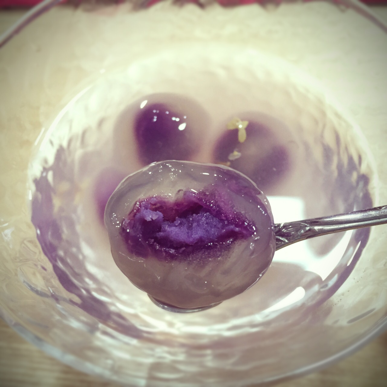 Q弹貌美的水晶紫薯汤圆