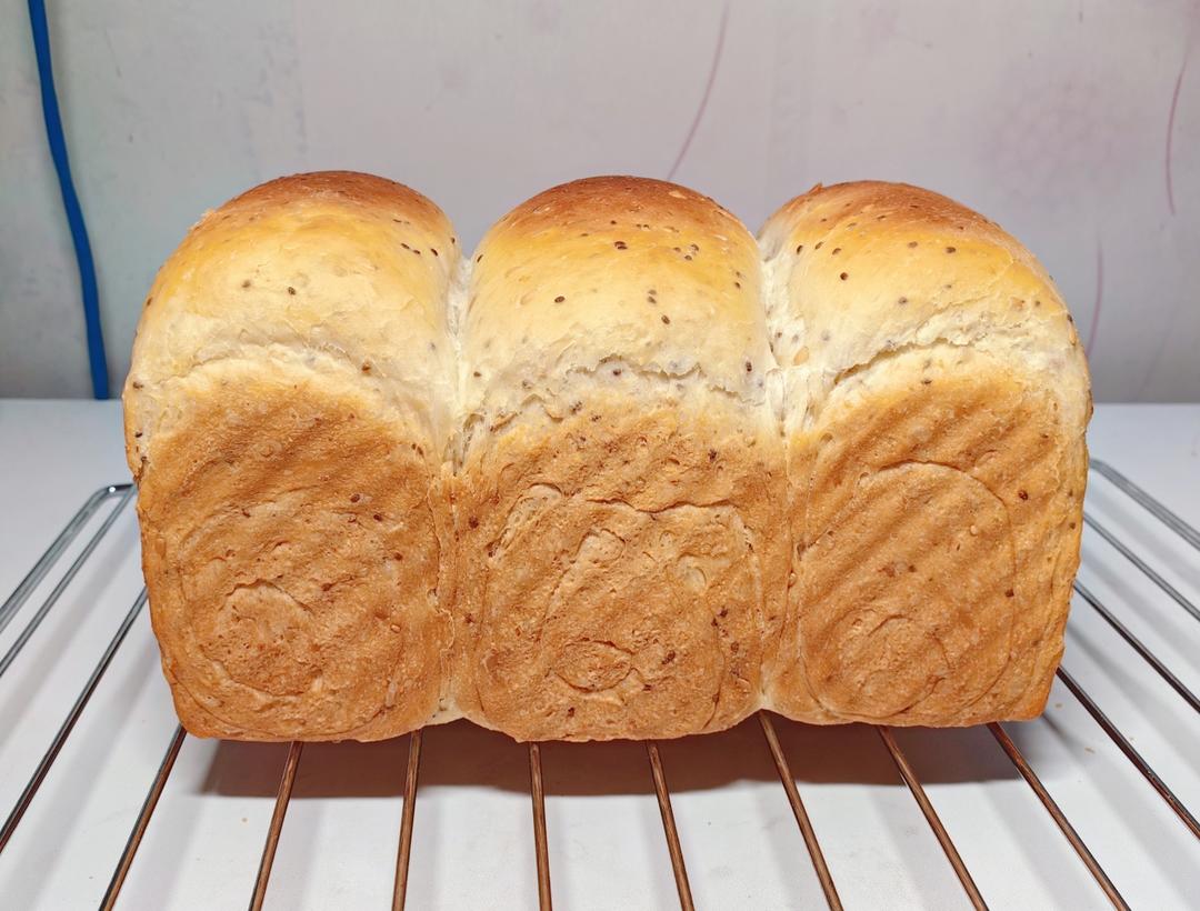 奇亚籽谷物燕麦吐司（一次性发酵）