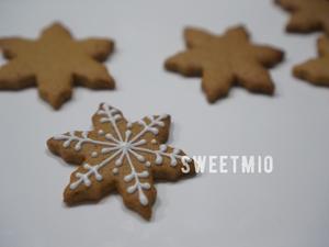 【圣诞姜饼】超简单の雪花糖霜饼干的做法 步骤5