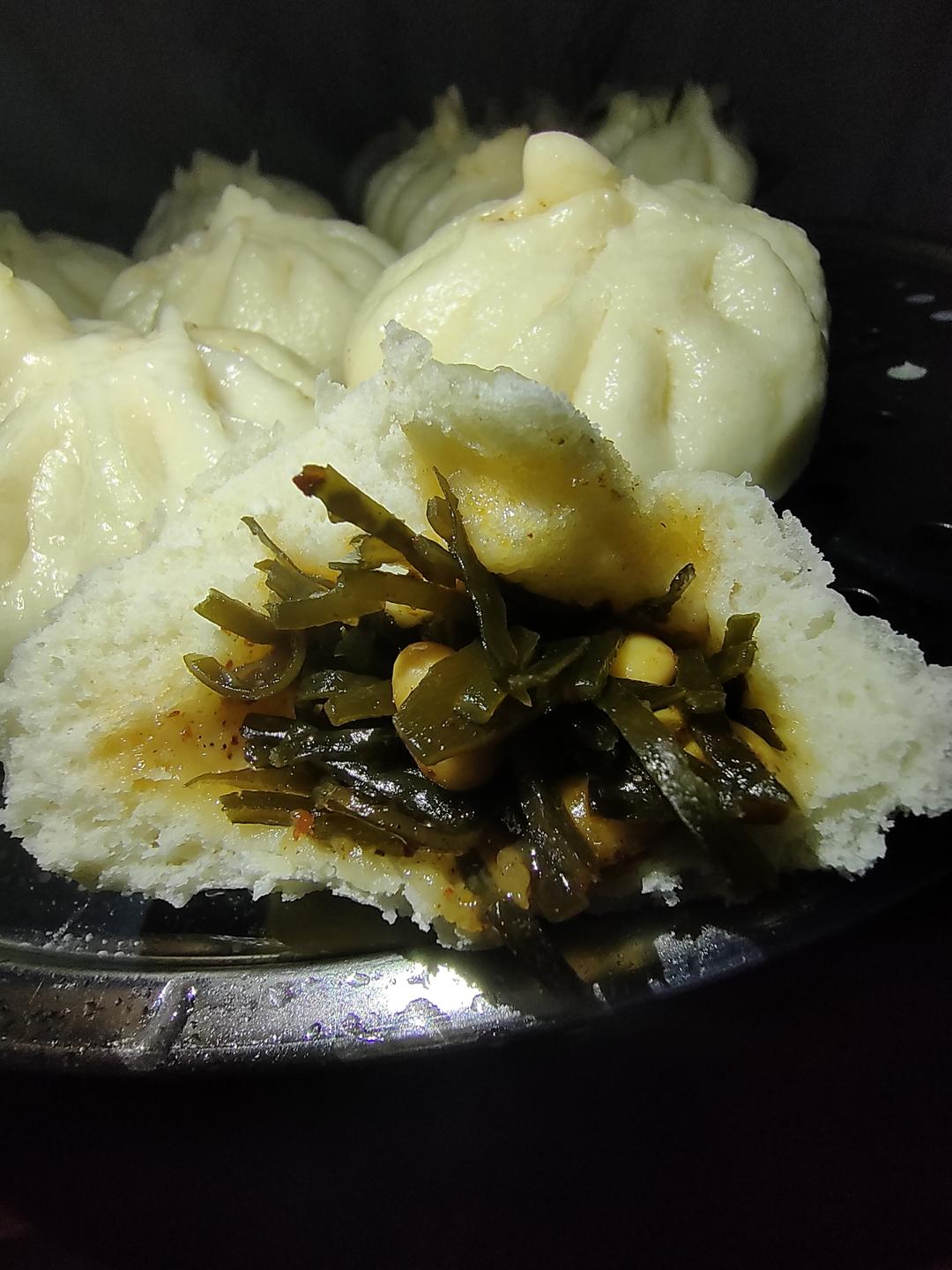 海带黄豆包子