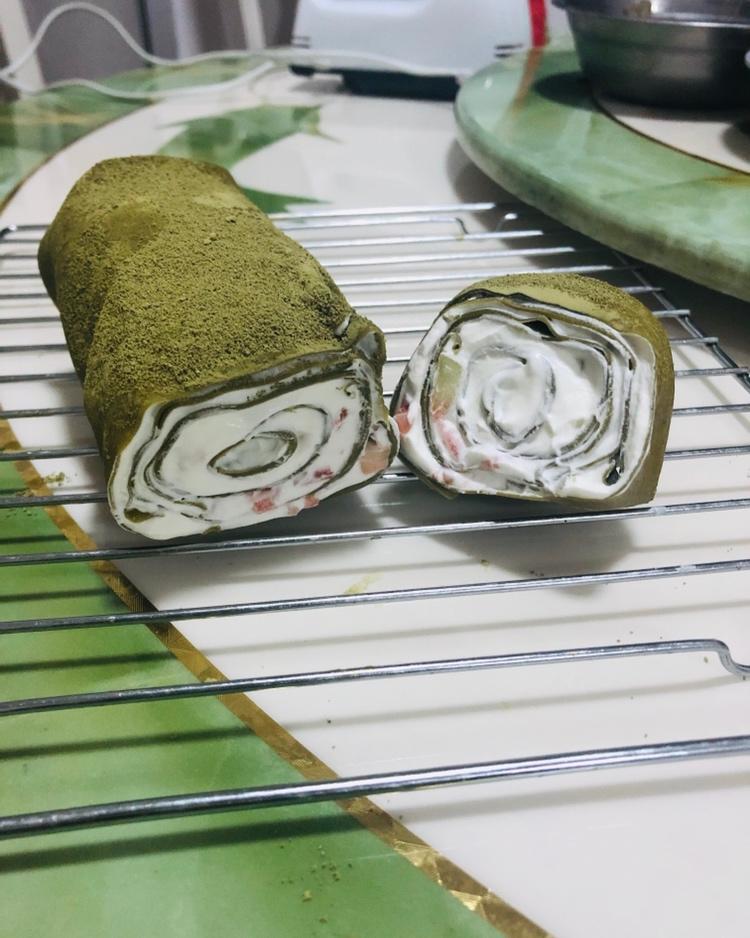 网红食谱│抹茶毛巾卷