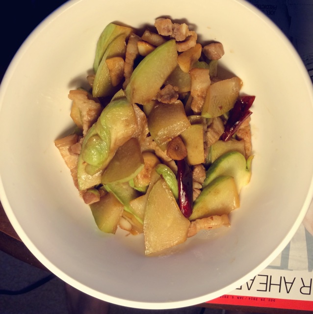 佛手瓜炒肉片