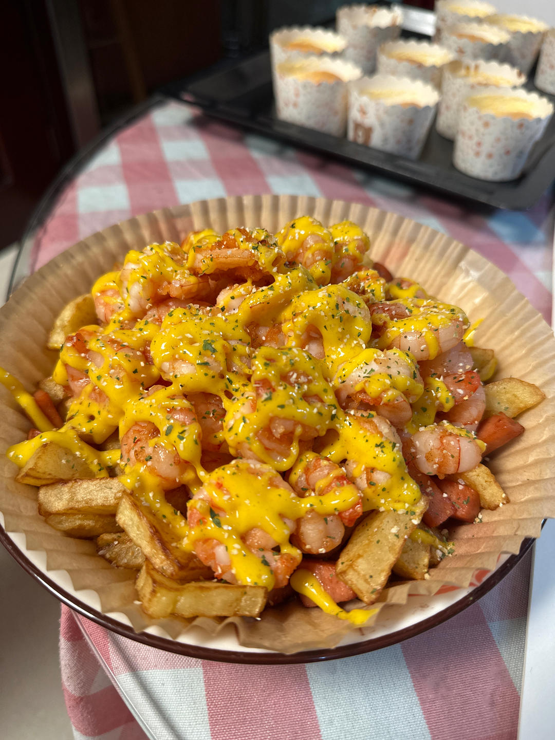 直流口水！制作简单的甜辣芥末虾球