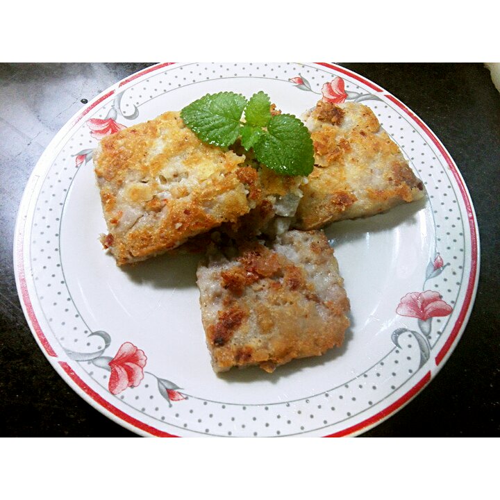 尤妈骚菜做的香煎芋头糕