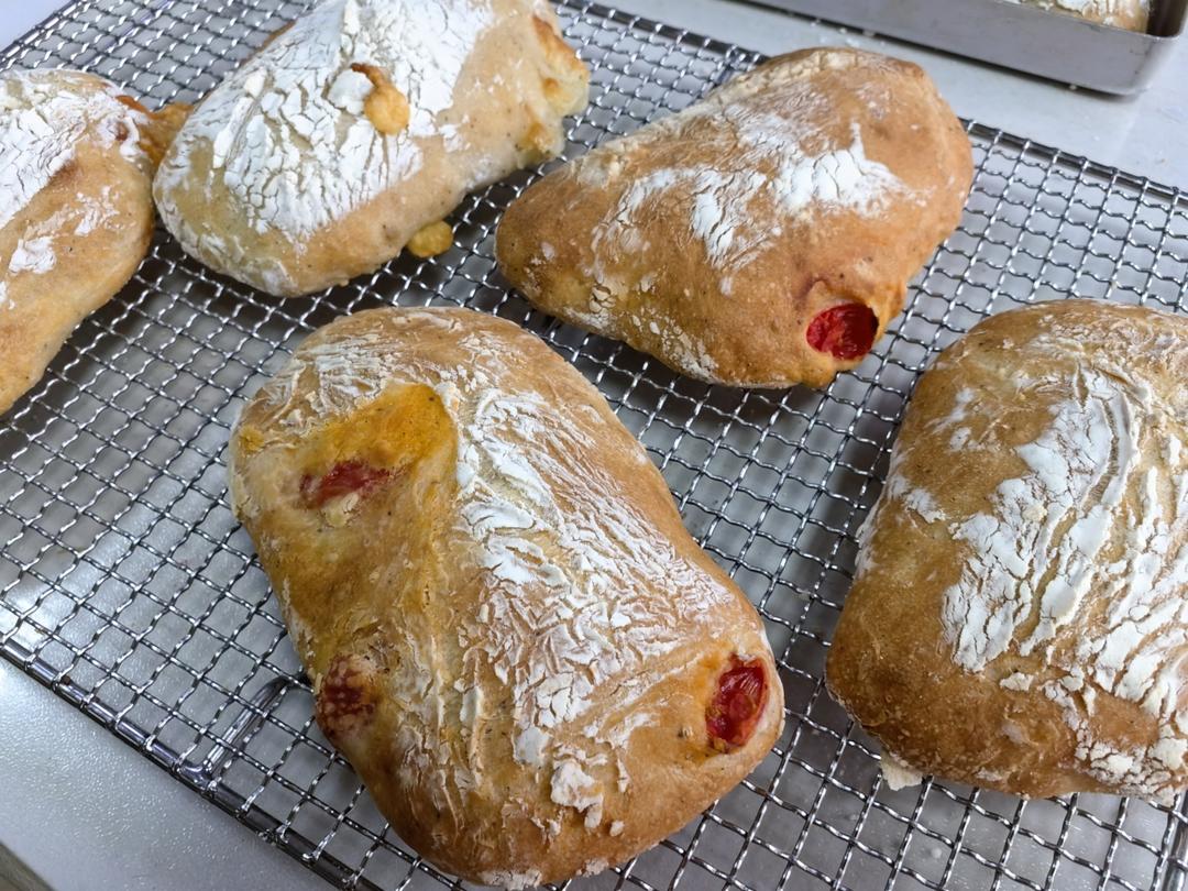 超级简单点恰巴塔配方！免揉面也有大气孔💞