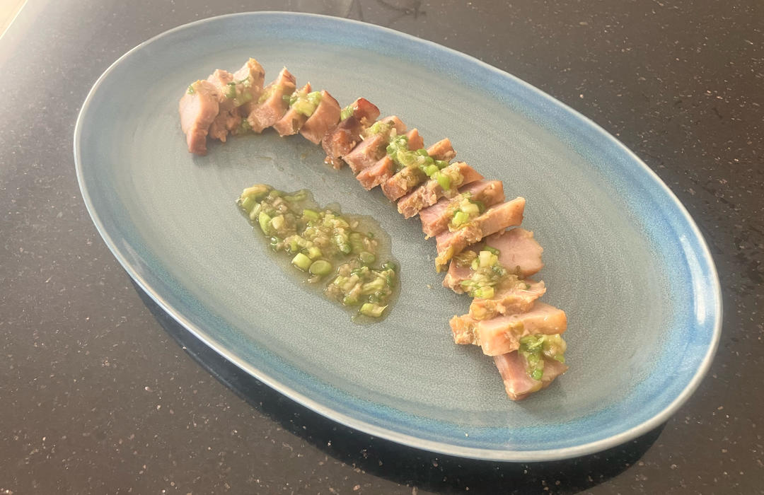 #431 盐麴烤猪肉shio koji roast pork配葱姜蒜汁