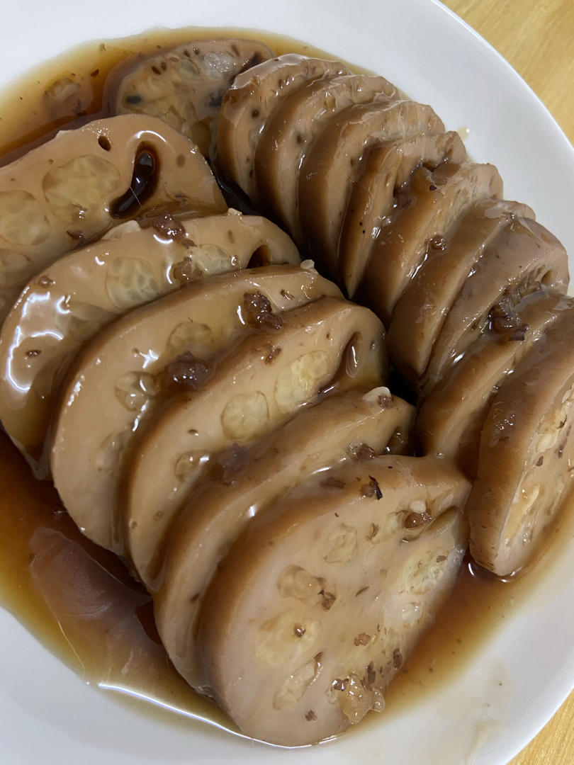 红糖桂花糯米甜藕