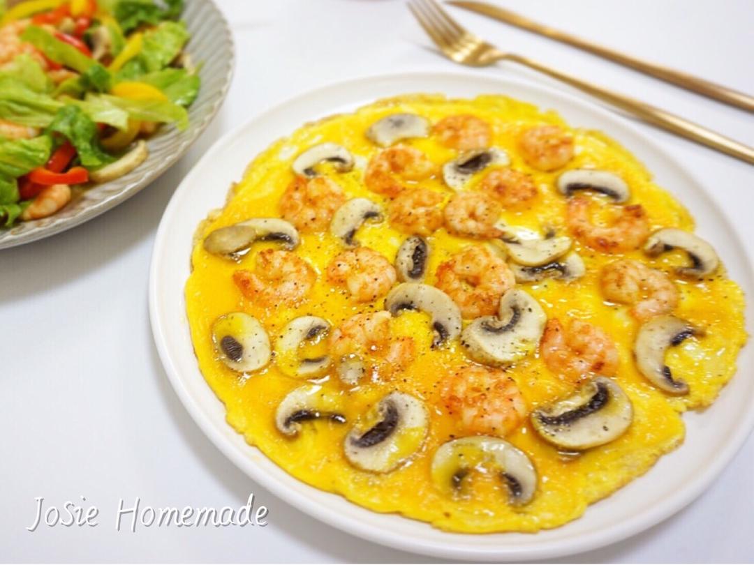蘑菇鸡蛋饼