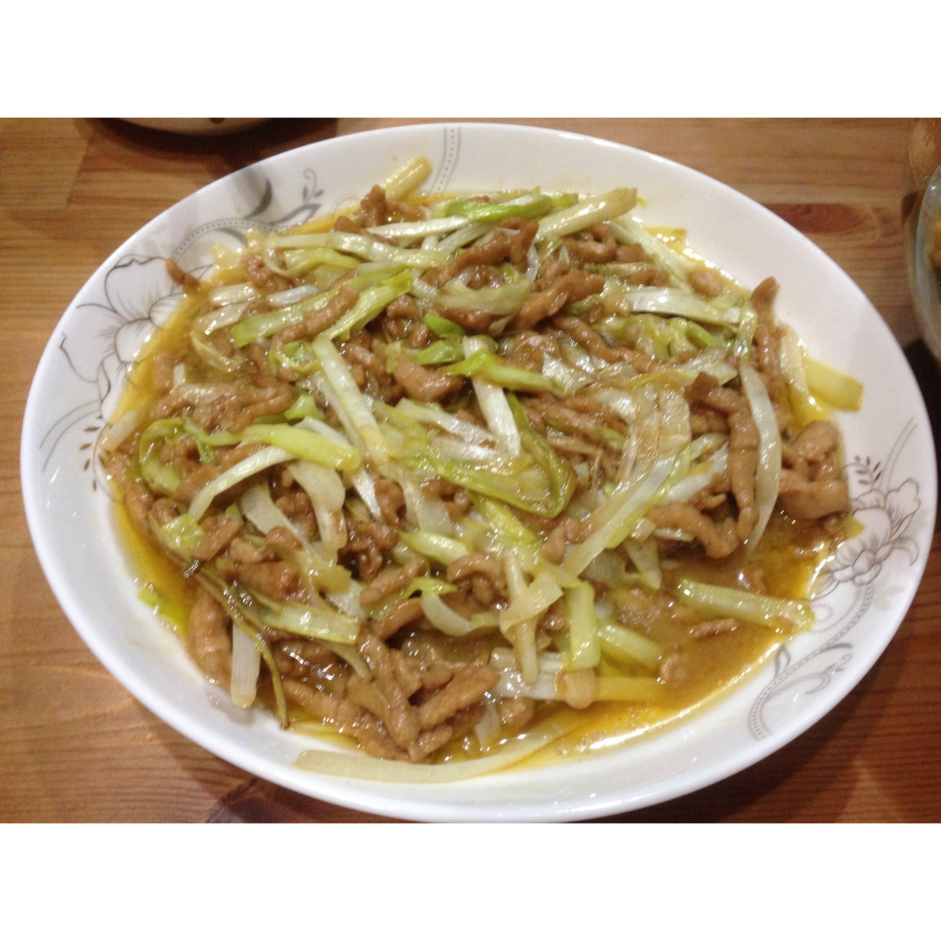 韭黄炒肉丝