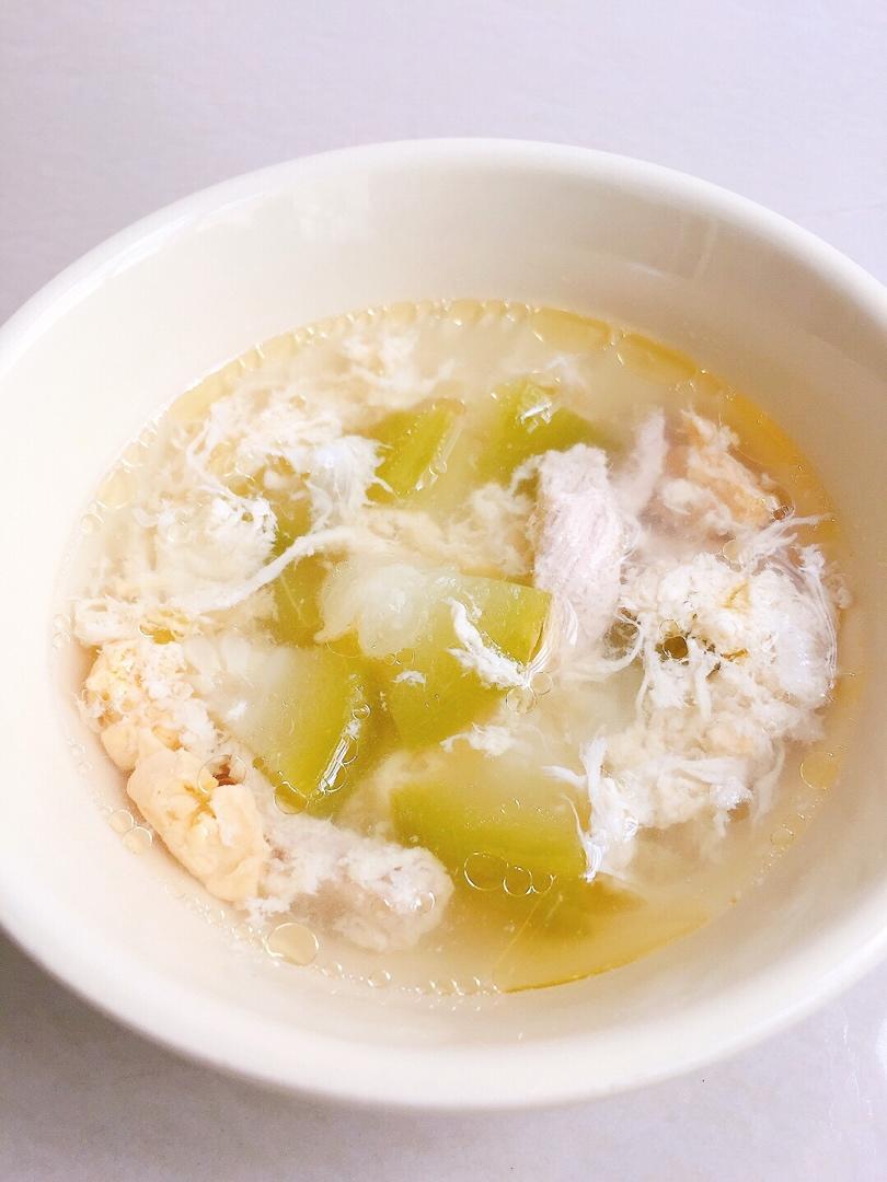 虾皮咸蛋瘦肉节瓜汤